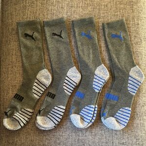 Puma Gray Crew Socks Set